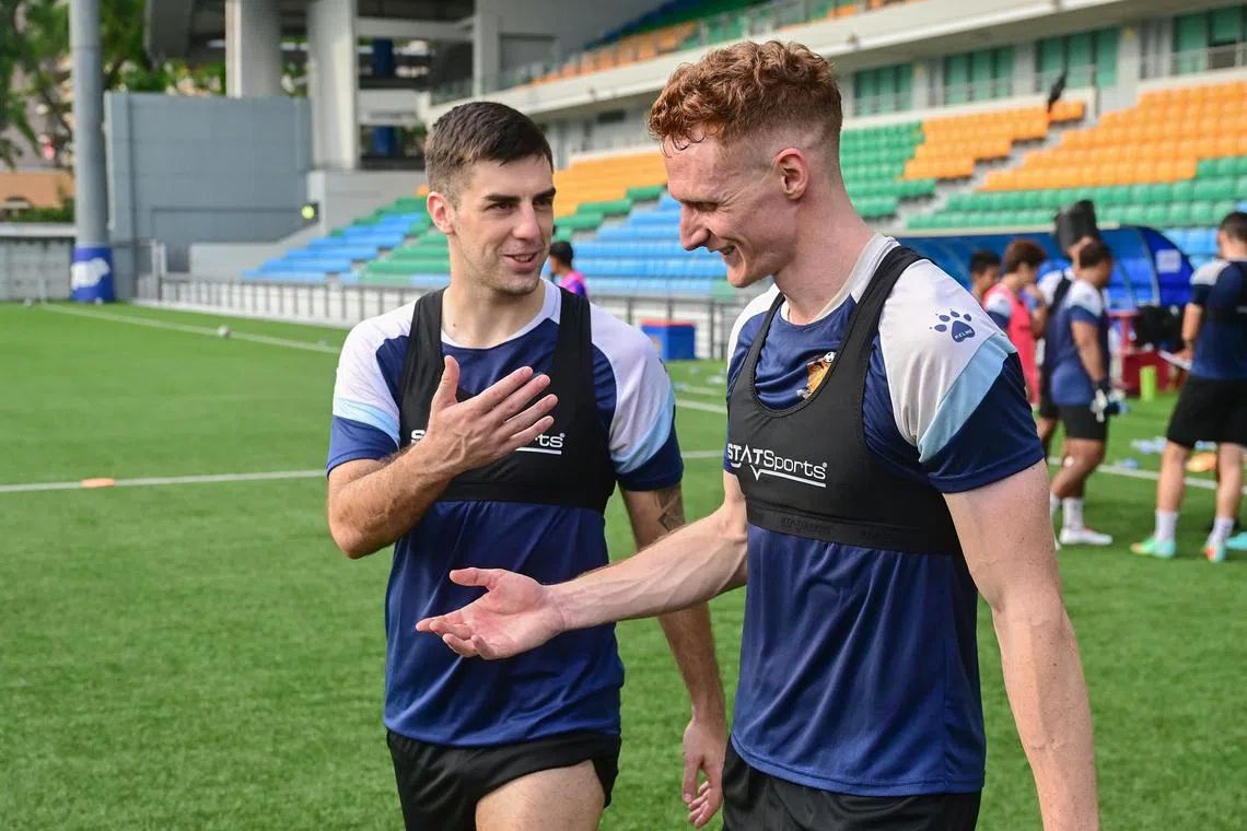 Dejan Racic (left) and Stjepan Plazonja have enjoyed a good start to the season.