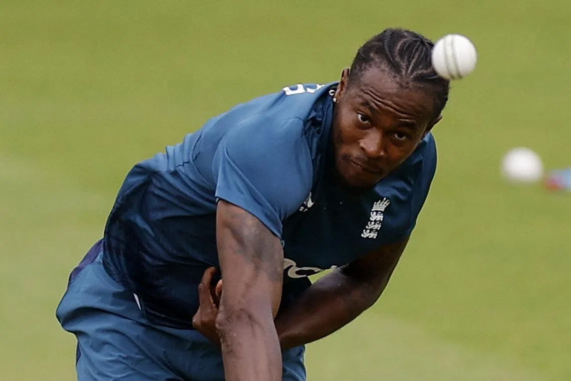 FILE PHOTO: Cricket - One Day International - England Practice Sessions - The Oval, London, Britain - September 12, 2023 England's Jofra Archer during practice Action Images via Reuters/Andrew Couldridge/File Photo