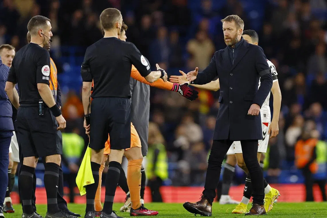 Chelsea manager Graham Potter after the loss to Southampton.