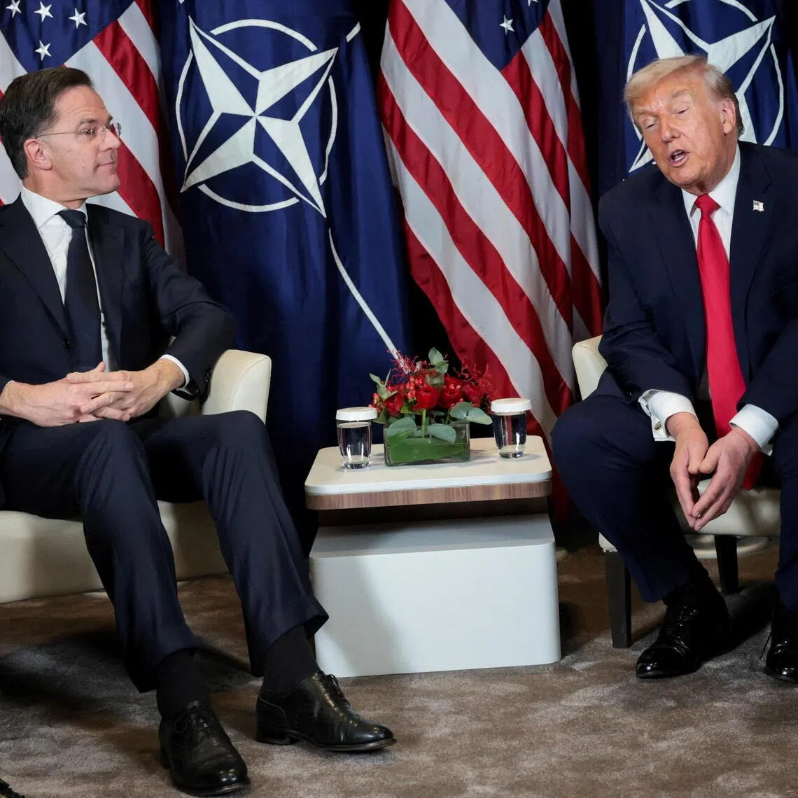 NATO Secretary-General Mark Rutte  (right) touts a record of pulling US President Donald Trump back onside – and will be looking to do so again when he meets the president.