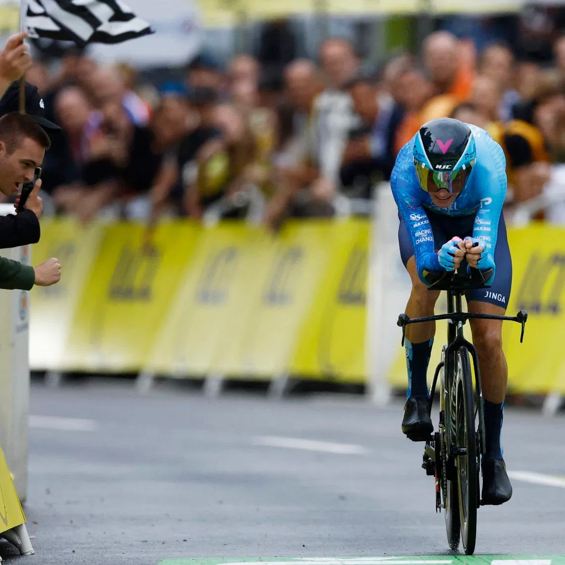 Cycling - Tour de France - Stage 1 - Copenhagen to Copenhagen - Copenhagen, Denmark - July 1, 2022 Israel-Premier Tech's Chris Froome crosses the line after stage 1 REUTERS/Gonzalo Fuentes