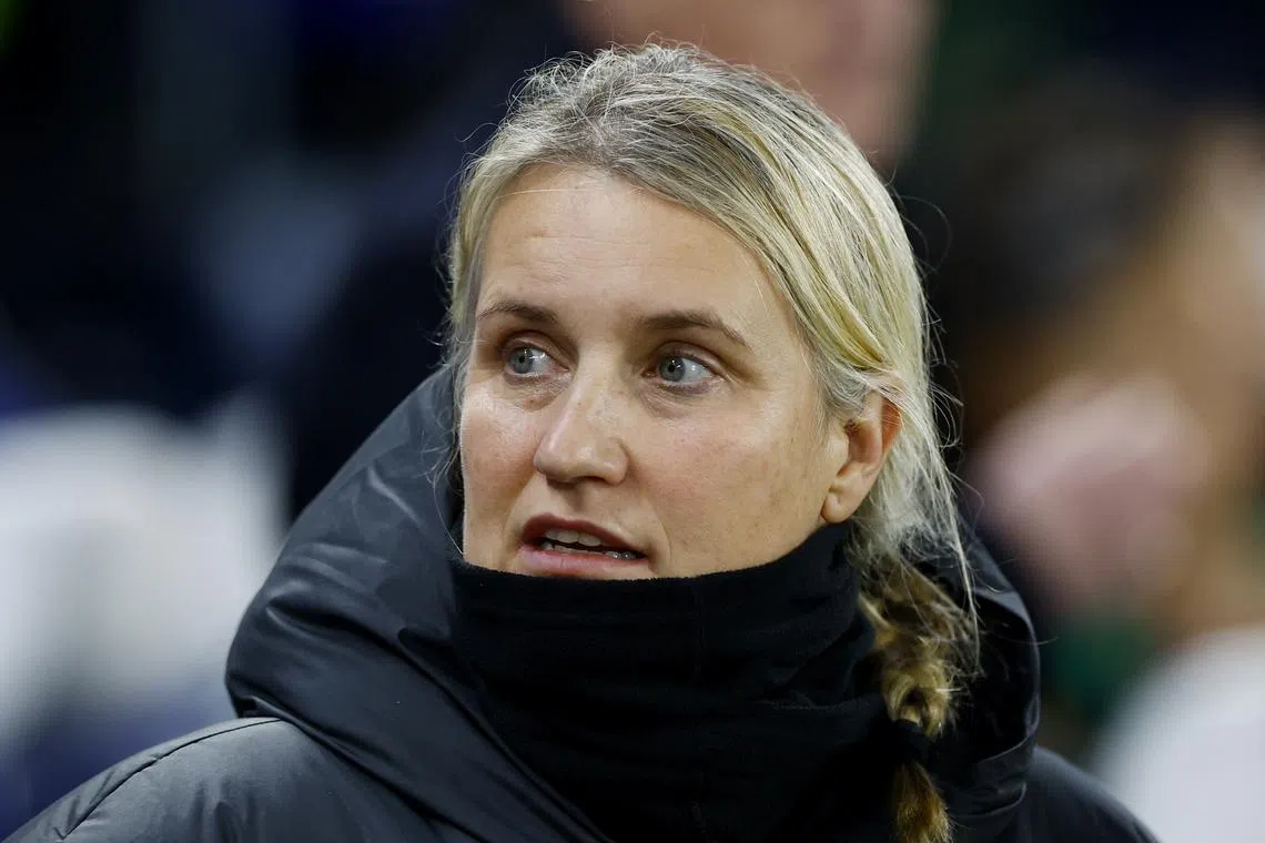 Soccer Football - Women's Champions League - Group D - Chelsea v Real Madrid - Stamford Bridge, London, Britain - January 24, 2024 Chelsea manager Emma Hayes before the match Action Images via Reuters/Peter Cziborra/File Photo