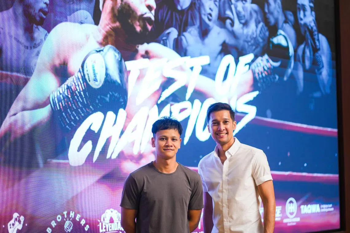 Muhamad Ridhwan (left) and Hamzah Farouk teamed up to organise the Test of Champions event at the Foochow Building on Aug 17.