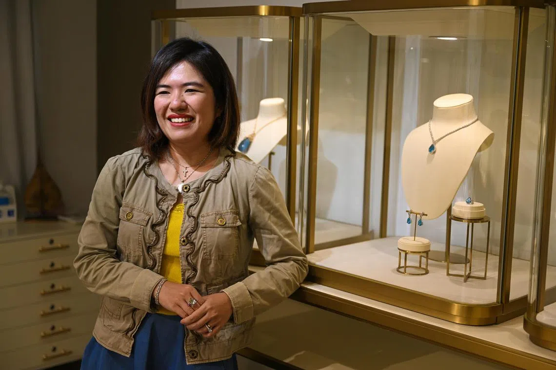 ST20230823_202356766720 pamoney Azmi Athni/

Me & My Money interview with Ms Caroline Wihono, 39, founder and creative director of CW Jewels.

(ST PHOTO: AZMI ATHNI)
