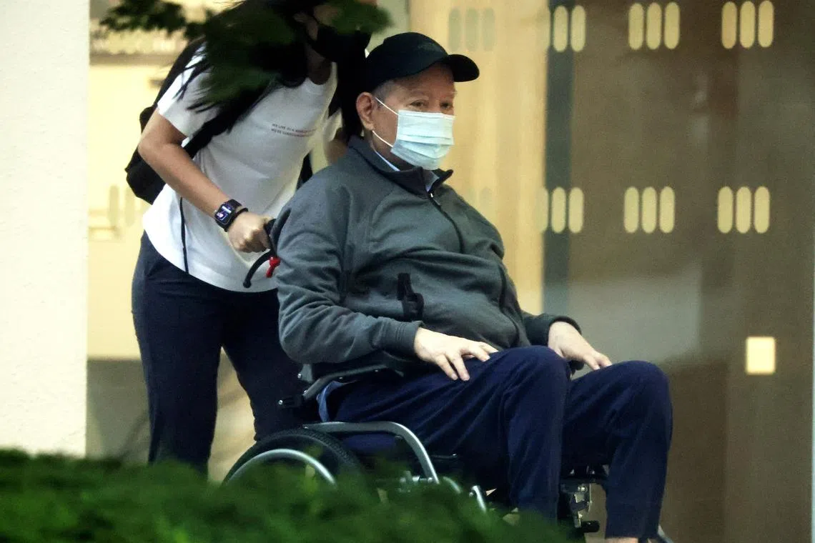 Lim Oon Kuin, better known as O.K. Lim arriving at State Courts on Apr 12, 2024//


24A 9.30
SC-905820-2020 PP v. Lim Oon Kuin

Lim Oon Kuin, better known as O.K. Lim . He faces a total of 130 charges involving US$2.7 billion (S$3.6 billion) in alleged fraudulent loans disbursed.