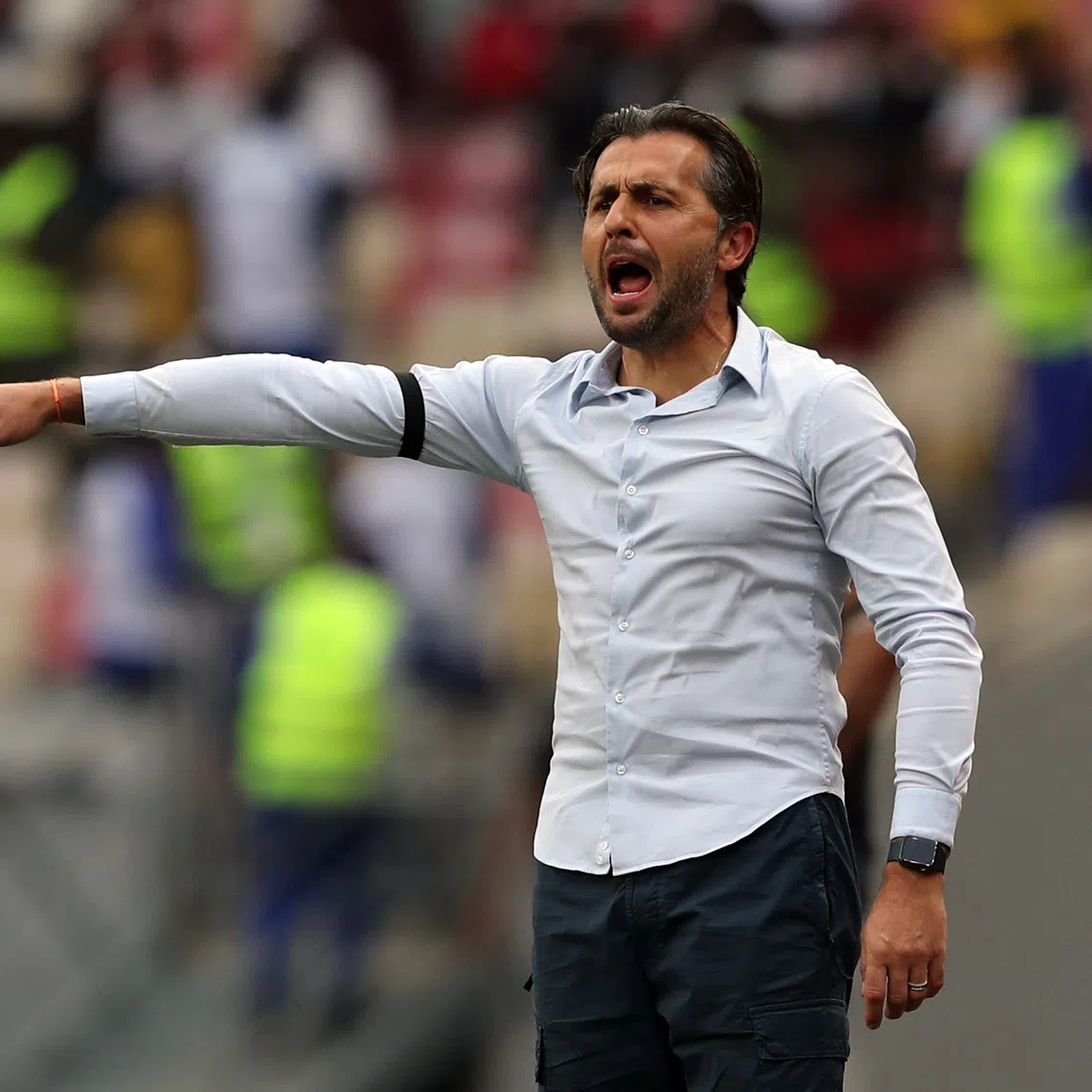 Soccer Football - Africa Cup of Nations - Round of 16 -  Ivory Coast v Egypt - Douala Stadium, Douala, Cameroon - January 26, 2022 Ivory Coast coach Patrice Beaumelle  reacts REUTERS/Mohamed Abd El Ghany