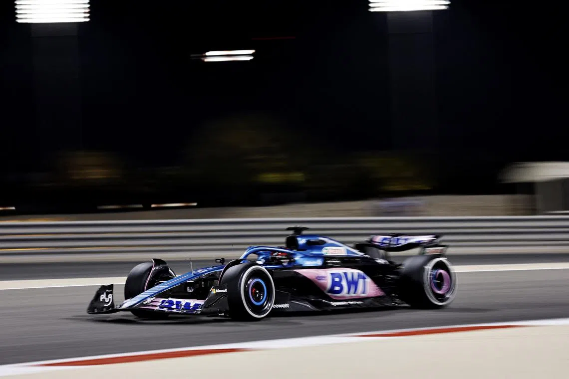 Alpine's Esteban Ocon during pre-season testing at the Bahrain International Circuit, Sakhir, on Feb 25, 2023.