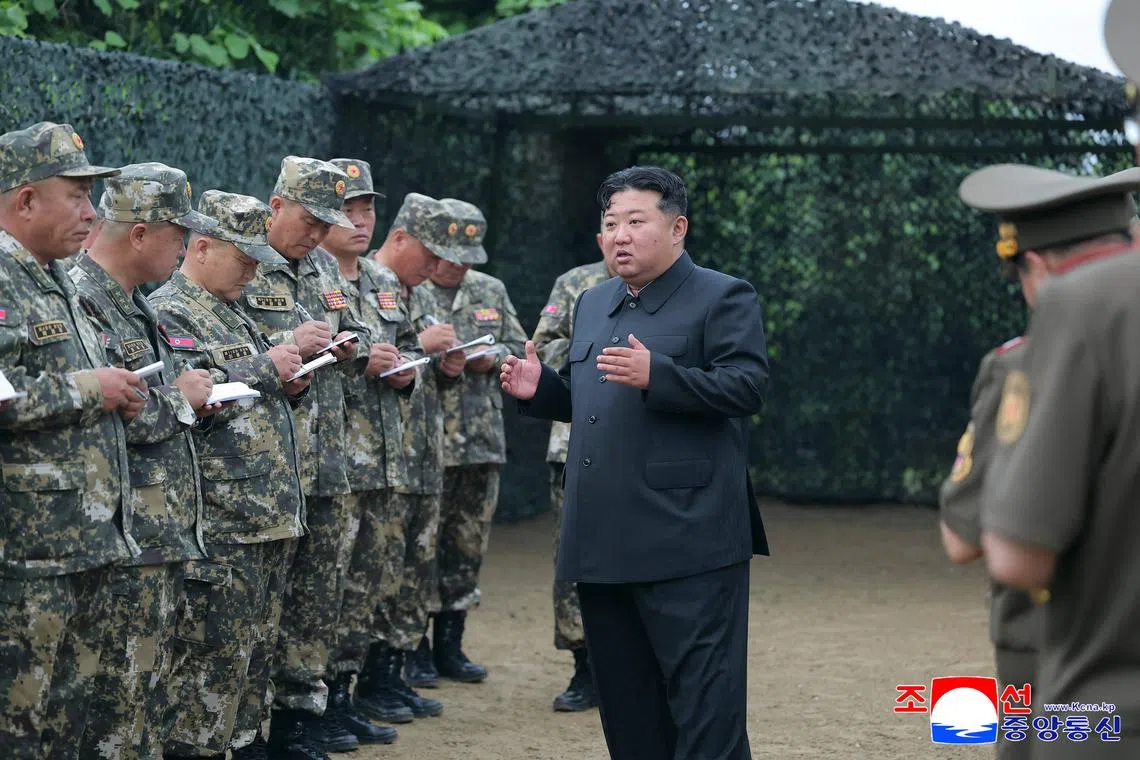 North Korean leader Kim Jong Un urged the soldiers to be ready “for real war” at “anytime”.