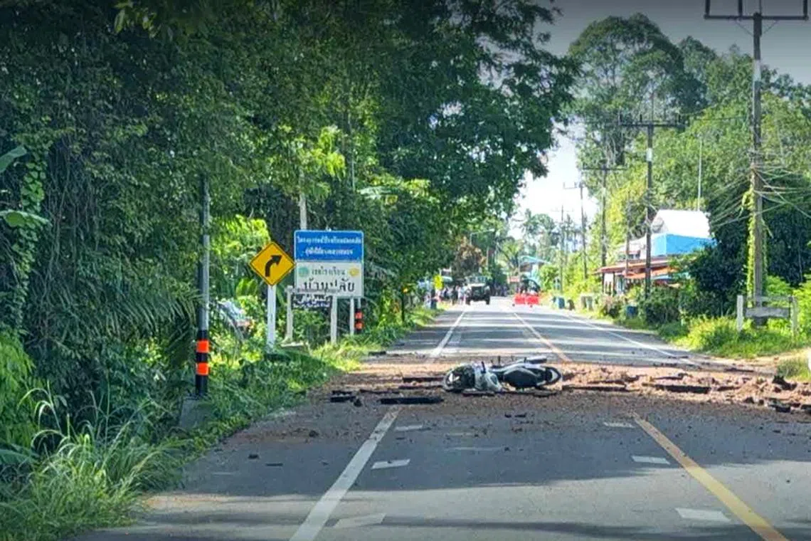 The blast occurred at about 8.35am (9.35am Singapore time) on June 9 in front of the school in Moo 6, Balo subdistrict.