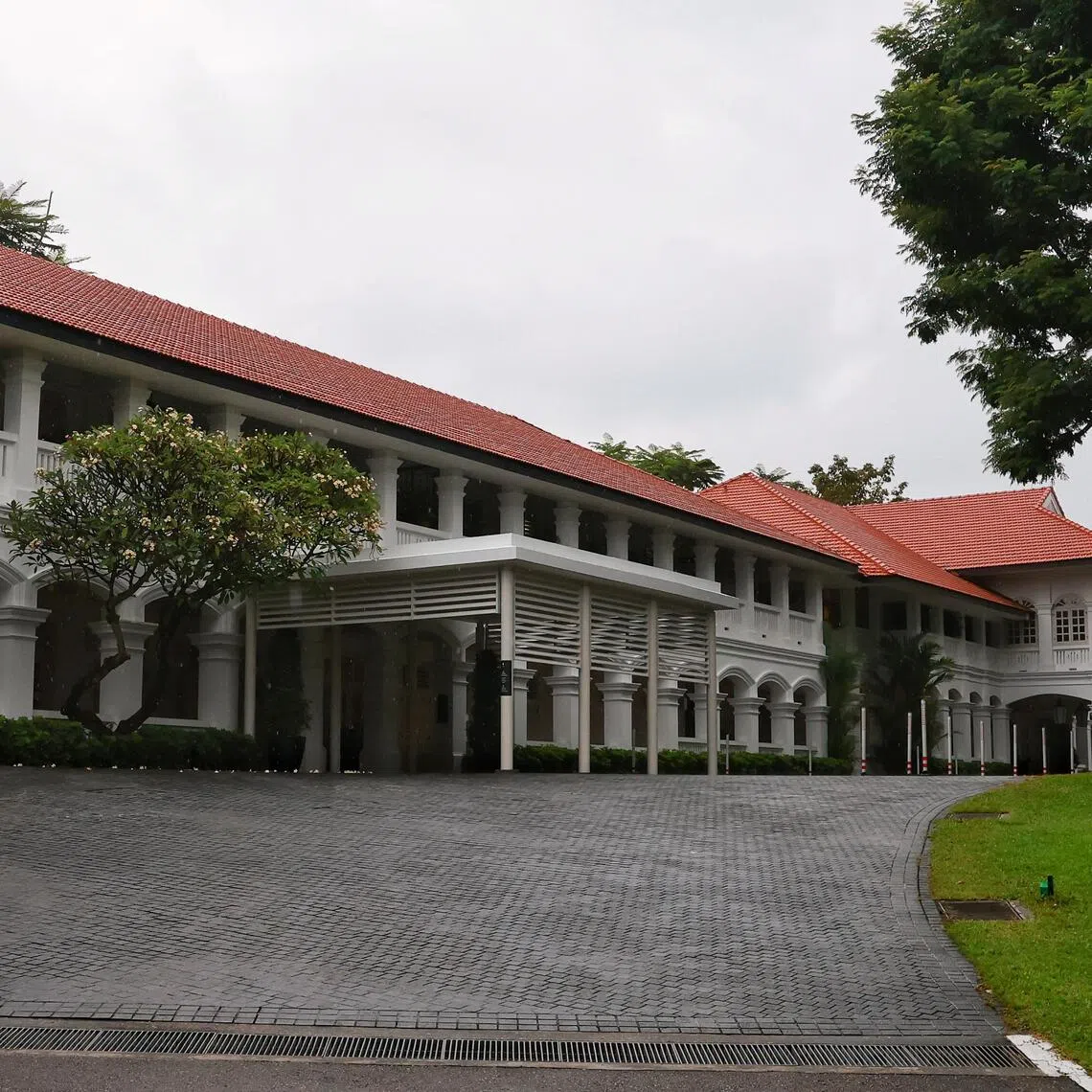 Facade of Sentosa luxury resort hotel Capella, which placed at No.28 in the inaugural edition of the World’s 50 Best Hotels list, as seen on Sept 20, 2023. ST PHOTO: KEVIN LIM arhotel20