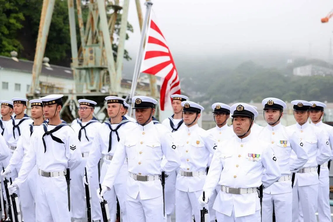 Members of the the Japan Maritime Self-Defense Force on May 21. Officials remain quietly confident that Japan can still be a formidable force by strengthening security partnerships.