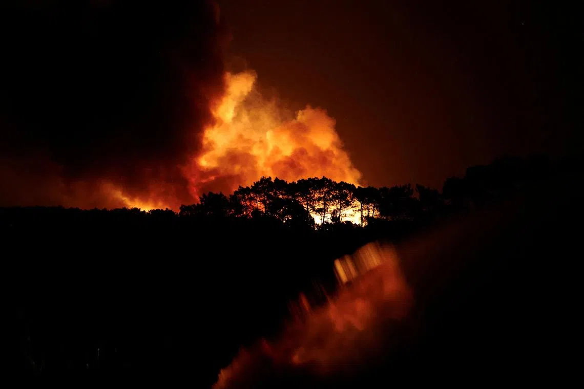 The wildfire started on Saturday in the municipality of Odemira but has since spread south towards the Algarve, one of Portugal’s top tourist destinations.