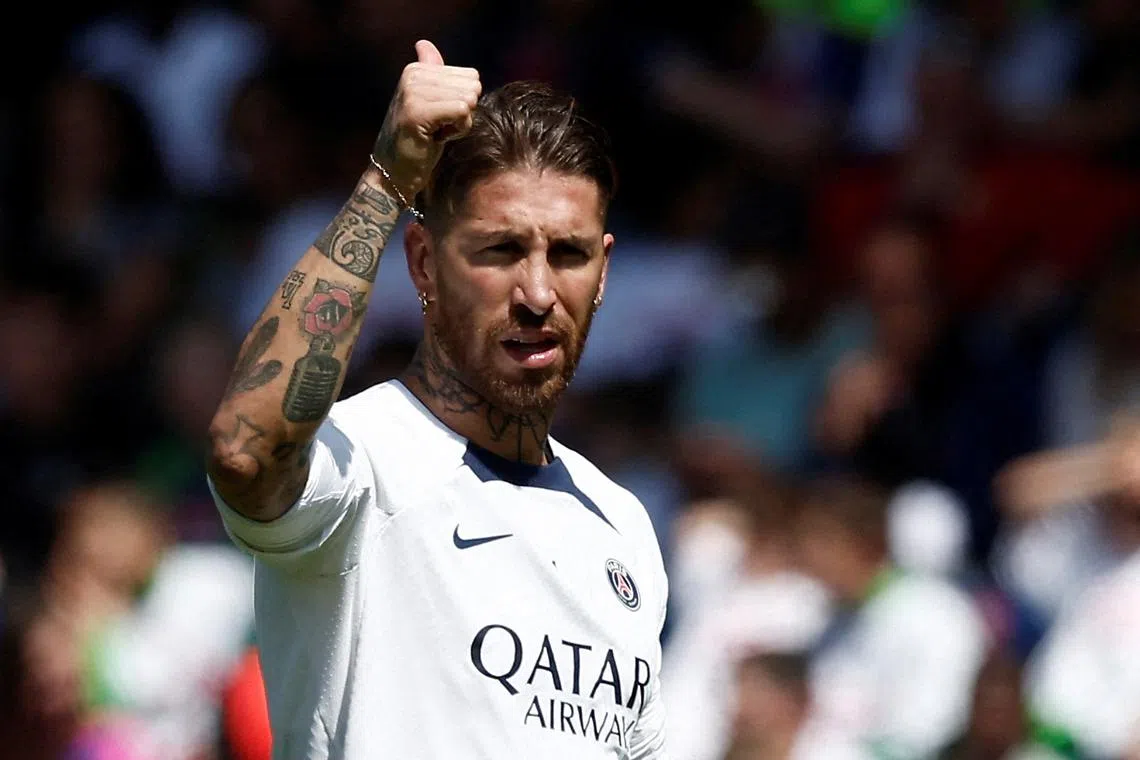 Paris St Germain's Sergio Ramos won Ligue 1 twice in Paris, playing 57 games and his PSG contract ends on June 30.