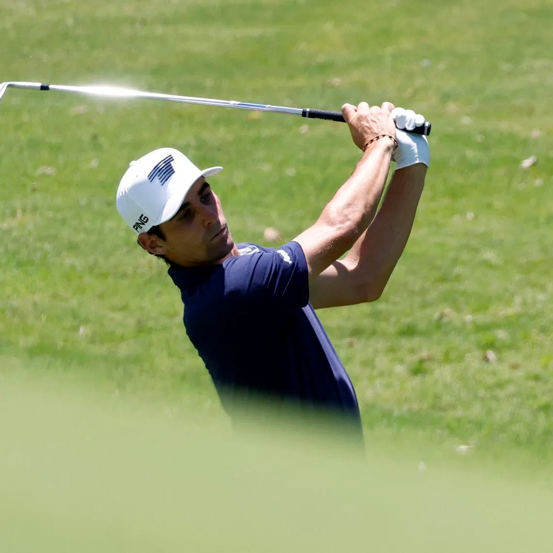 Golf - LIV Golf - Andalucia - Real Club Valderrama, Sotogrande, Spain - June 4, 2026 Torque GC's Joaquin Niemann in action during the first round REUTERS/Jon Nazca