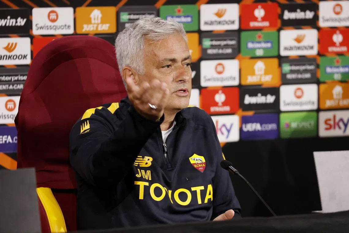 AS Roma coach Jose Mourinho dismissed speculation linking him with Paris Saint-Germain ahead of the first leg of the Europa League semi-final against Bayer Leverkusen at home on Thursday.