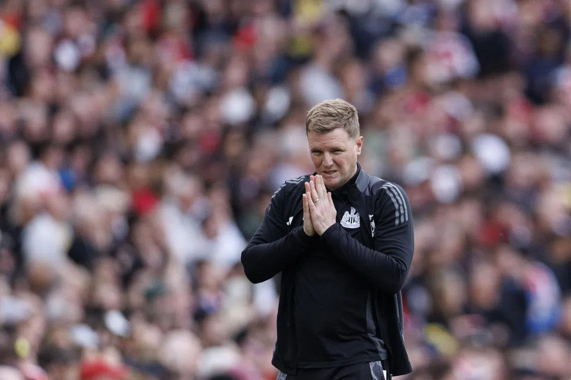 Newcastle United manager Eddie Howe is hoping to cap a memorable season, in which they won the League Cup, by qualifying for the Champions League.