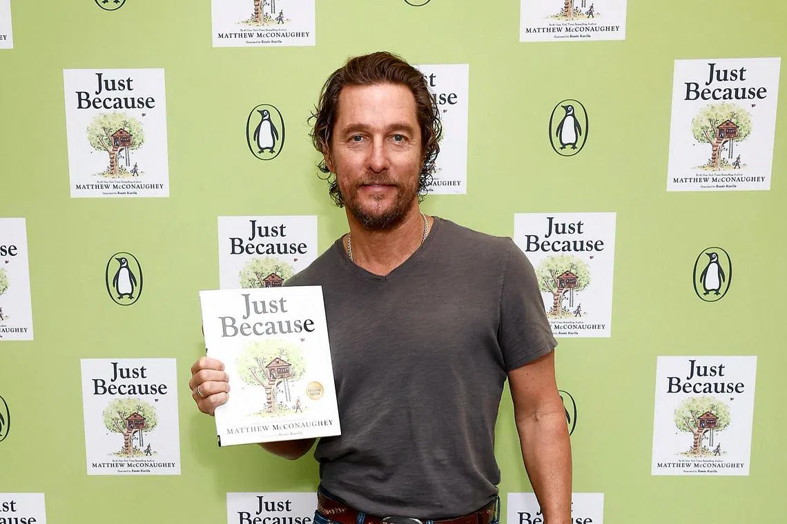 Matthew McConaughey celebrating the release of his book, Just Because, on Sept 16 in Los Angeles.
