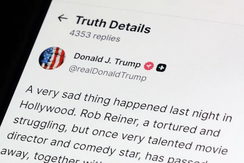 US President Donald Trump used his Truth Social platform to launch a crude attack on actor and director Rob Reiner on Dec 15.