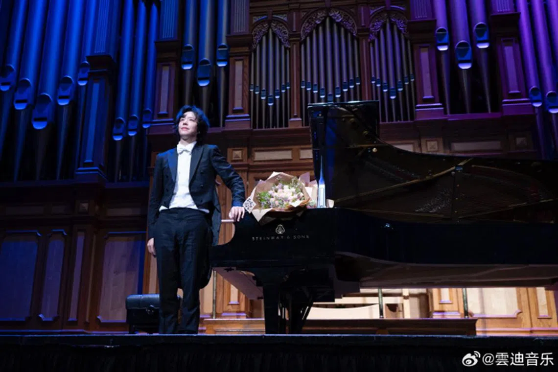 Li Yundi's studio posts on social media on Oct 30, 2023 photos of him performing in Australia.