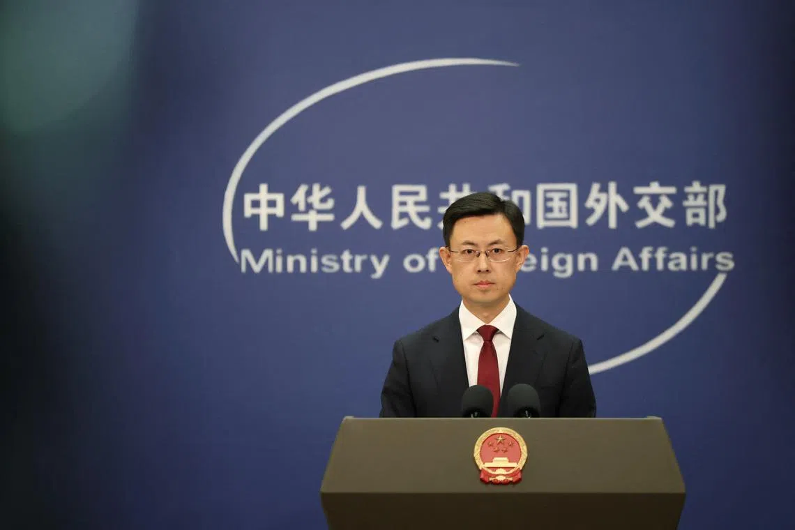 Chinese Foreign Ministry spokesperson Guo Jiakun attends a press conference in Beijing, China January 7, 2025. REUTERS/Florence Lo/File Photo