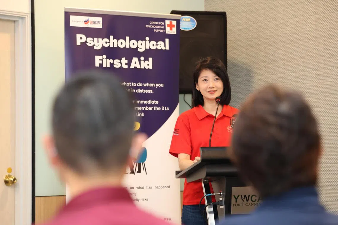 Minister of State for Home Affairs Sun Xueling said at the launch that the use of psychological first aid had helped to connect survivors with necessary resources.