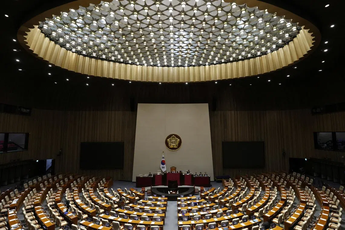 A view of the hall at the National Assembly in Seoul, South Korea, 07 December, 2024. JEON HEON-KYUN/Pool via REUTERS/File Photo