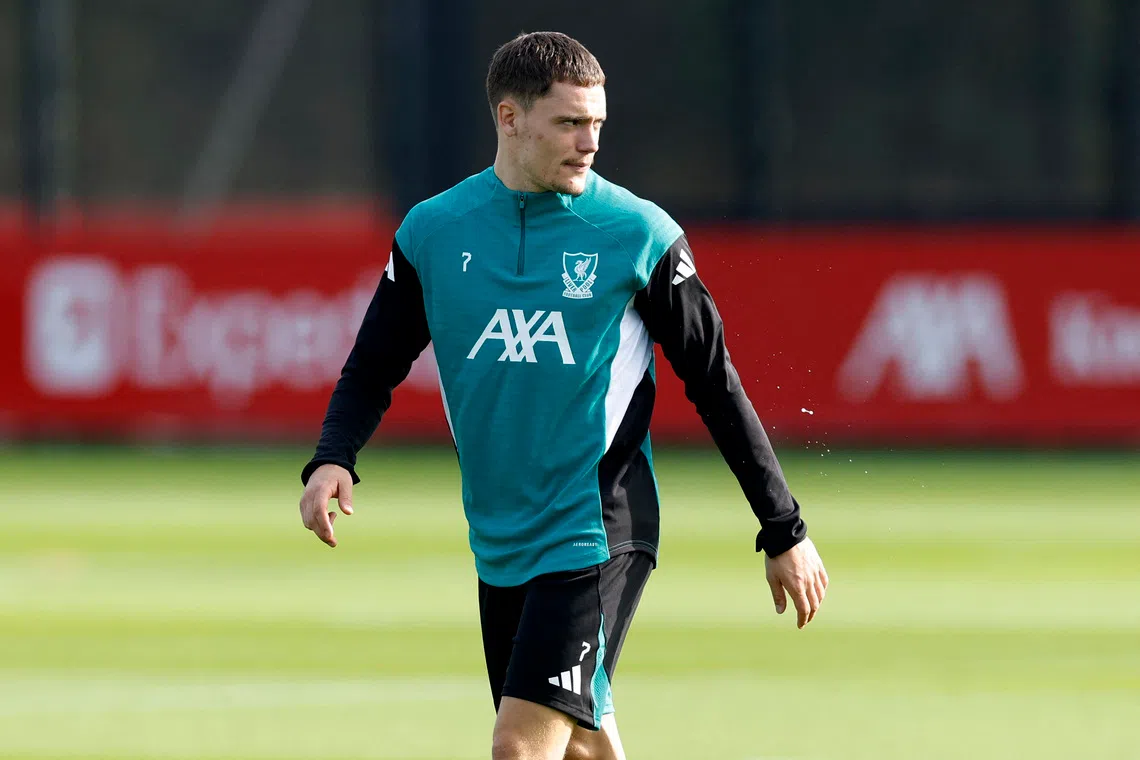 Soccer Football - UEFA Champions League - Liverpool Training - AXA Training Centre, Liverpool, Britain - September 29, 2025 Liverpool's Florian Wirtz during training Action Images via Reuters/Jason Cairnduff