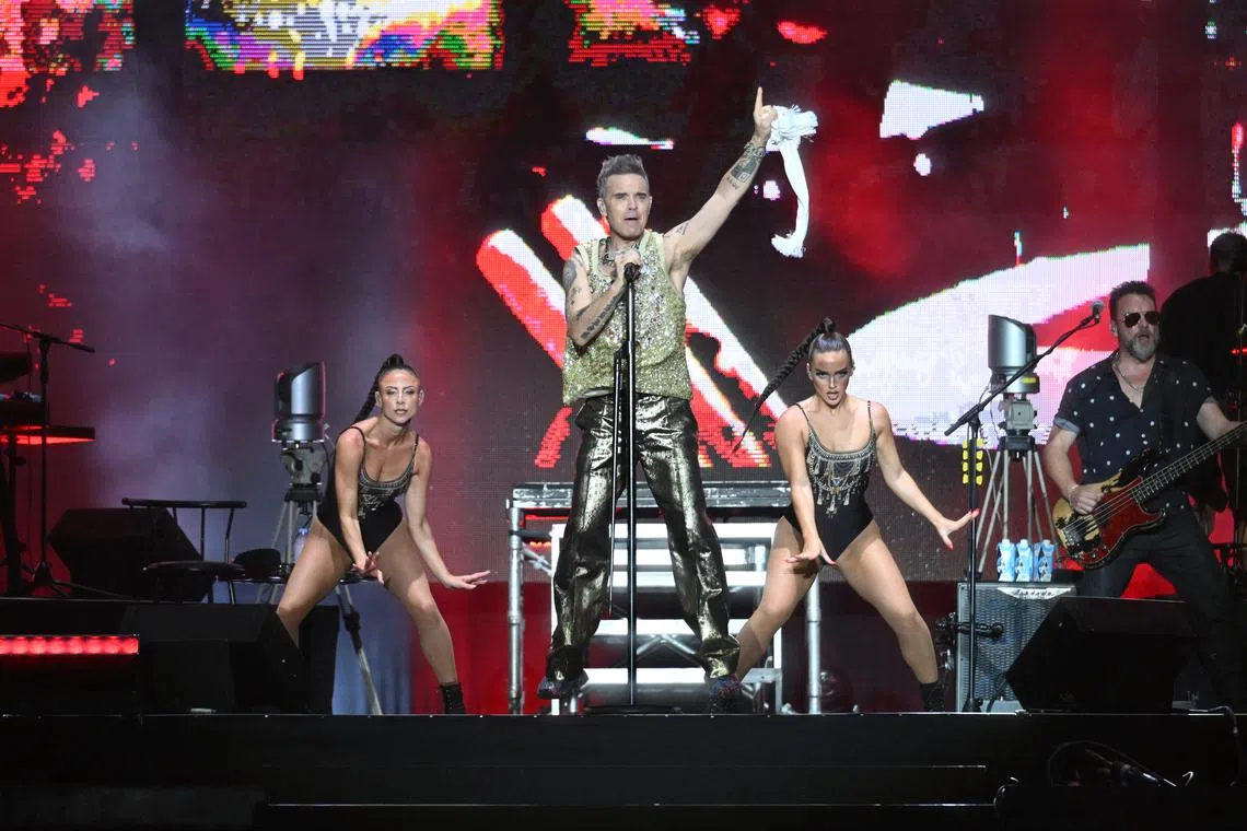 British singer Robbie Williams returns as the headlining music act on Sep 17, the third and final night of the Formula 1 Singapore Airlines Singapore Grand Prix 2023