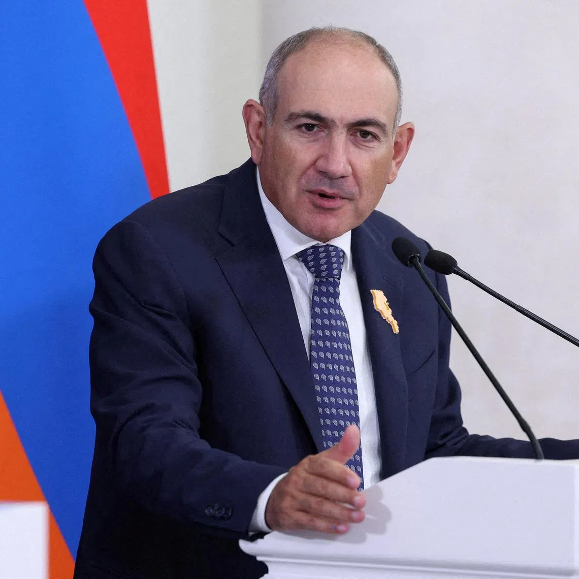 FILE PHOTO: Armenian Prime Minister Nikol Pashinyan during a meeting in Yerevan, Armenia, July 2, 2026. Hayk Baghdasaryan/Photolure via REUTERS