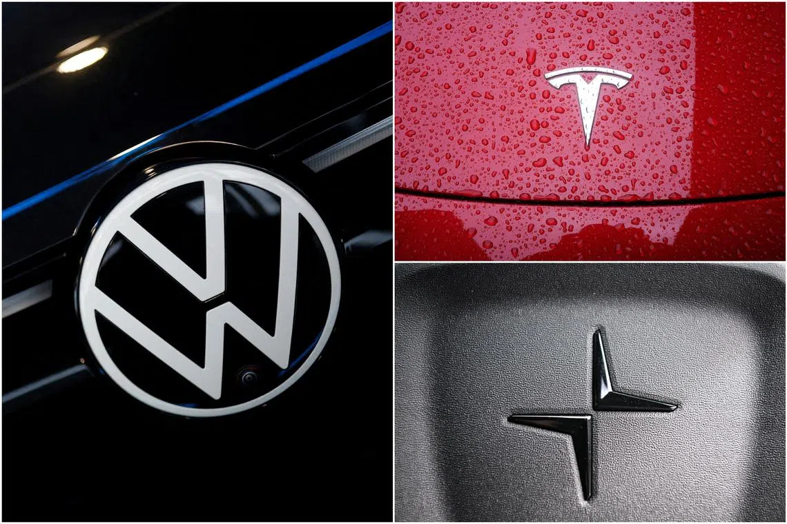 Volkswagen was concerned about the exit of Tesla and Polestar and was discussing the situation without giving specifics.