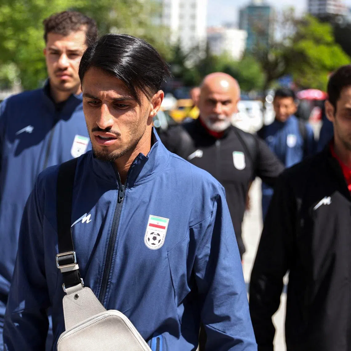 Soccer Football - Iran players and staff in Ankara for VISA procedures ahead of the World Cup - Ankara, Turkey - May 21, 2026 Iran's Ali Alipour and staff arrive at the Canada embassy for VISA procedures ahead of the World Cup REUTERS/Efekan Akyuz