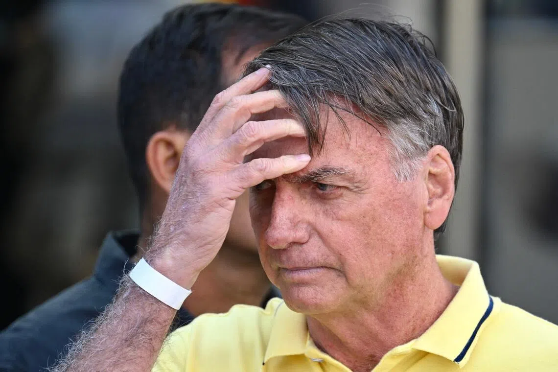 Former Brazilian president Jair Bolsonaro was jailed for 27 years in November for plotting a coup after losing the 2022 election.