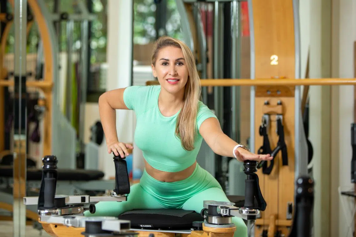 Art entrepreneur Livette Dikalenko makes it a point to attend Gyrotonics classes during her rest days.