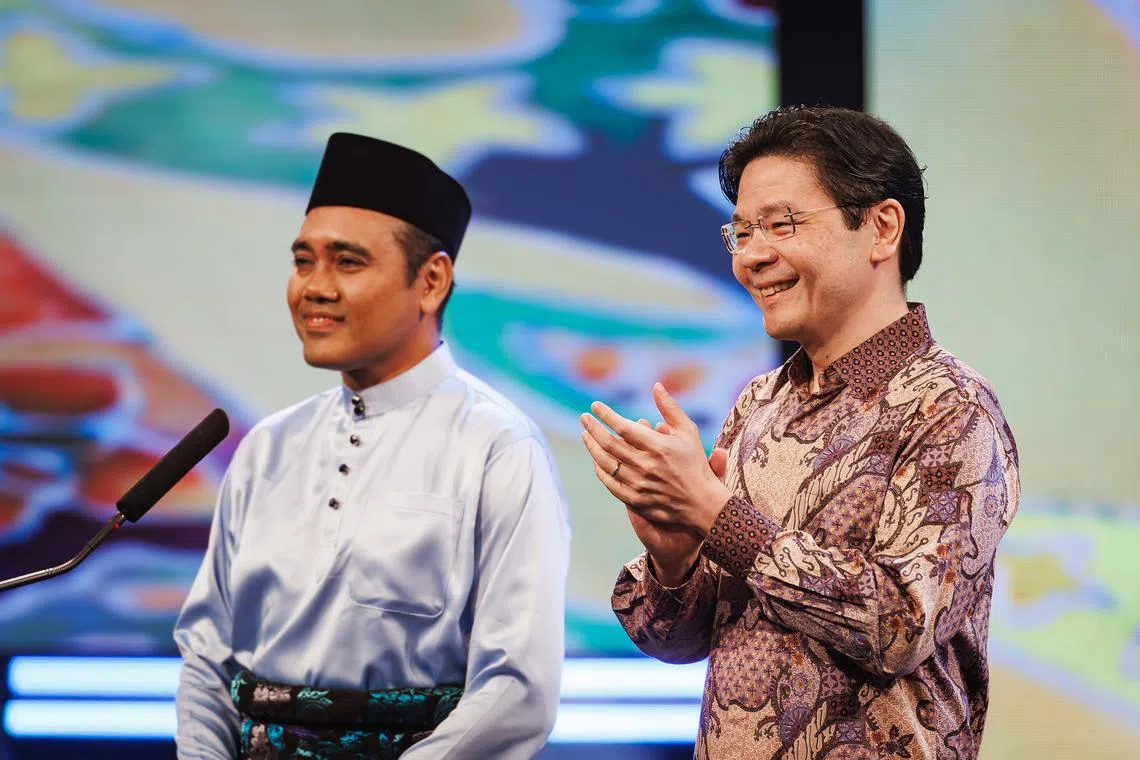 Prime Minister Lawrence Wong (right)  said the Government will continue to support efforts to promote the Malay language and culture.