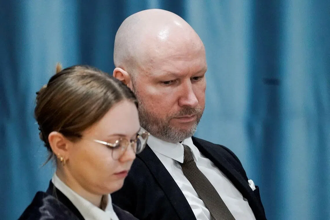 Norwegian Mass Murderer Anders Breivik Denied Parole The Straits Times