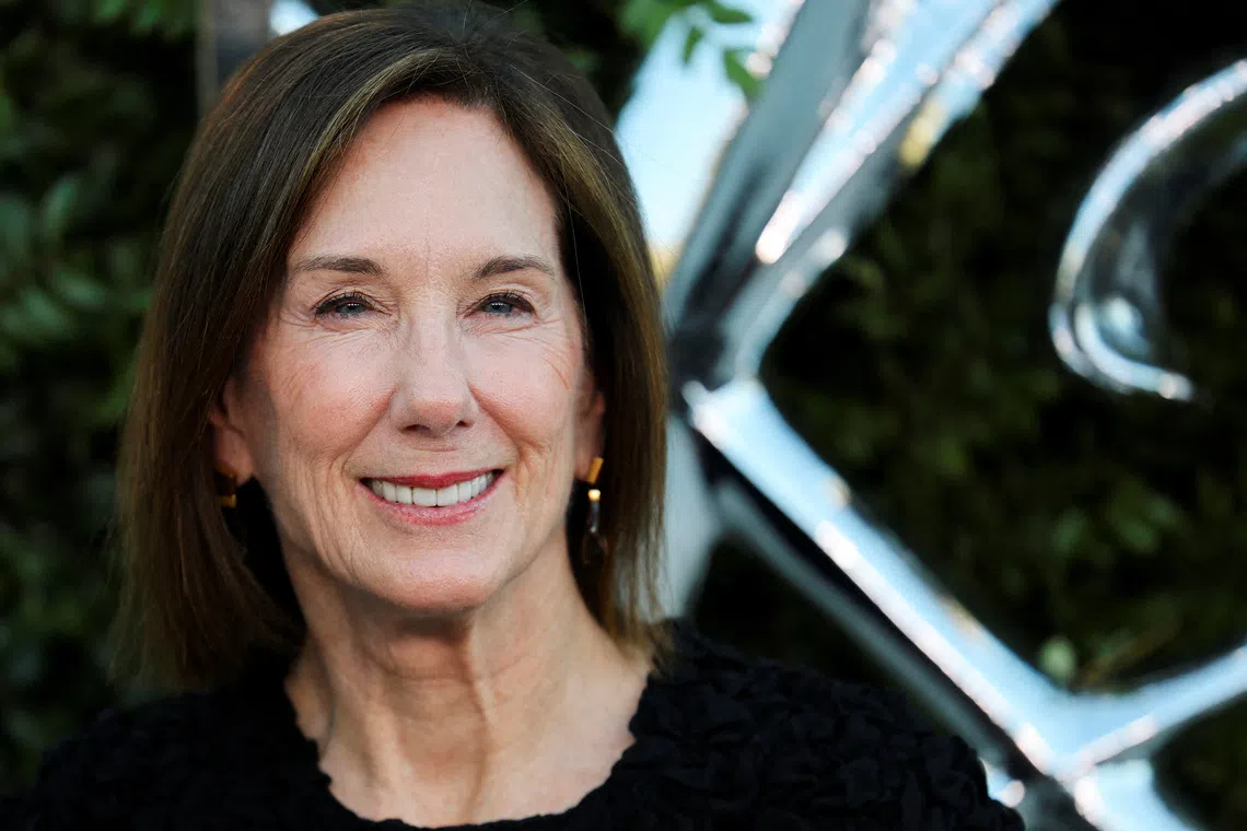 FILE PHOTO: Kathleen Kennedy attends the opening night celebration for the Lucas Museum of Narrative Art ahead of its public opening in Los Angeles, California, US, September 19, 2026. REUTERS/Daniel Cole/File Photo