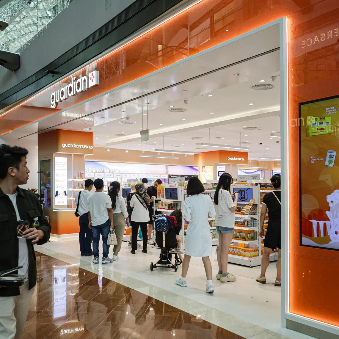Facade of the Guardian Singapore newly redesigned flagship store at The Shoppes in Marina Bay Sands, on Jan 23, 2026.