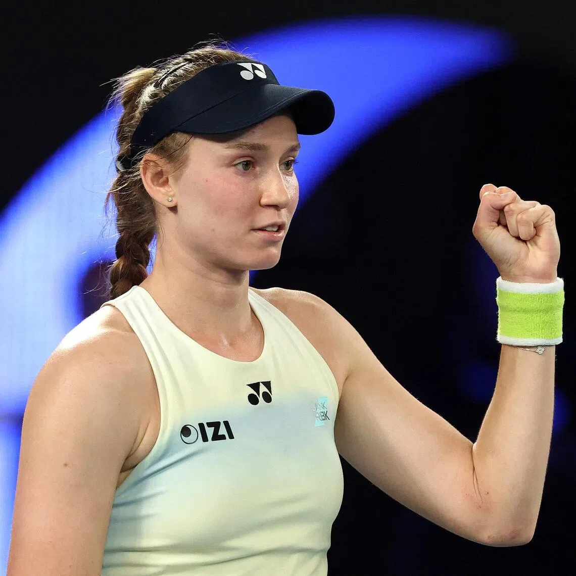 Kazakhstan's Elena Rybakina during her Australian Open semi-final clash with American Jessica Pegula.
