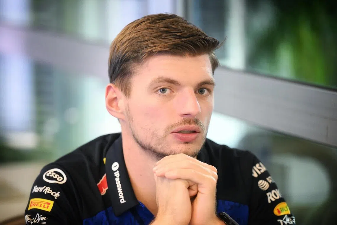 Dutch driver Max Verstappen, Oracle Red Bull Racing, at a ST interview at the paddock on Oct 8.