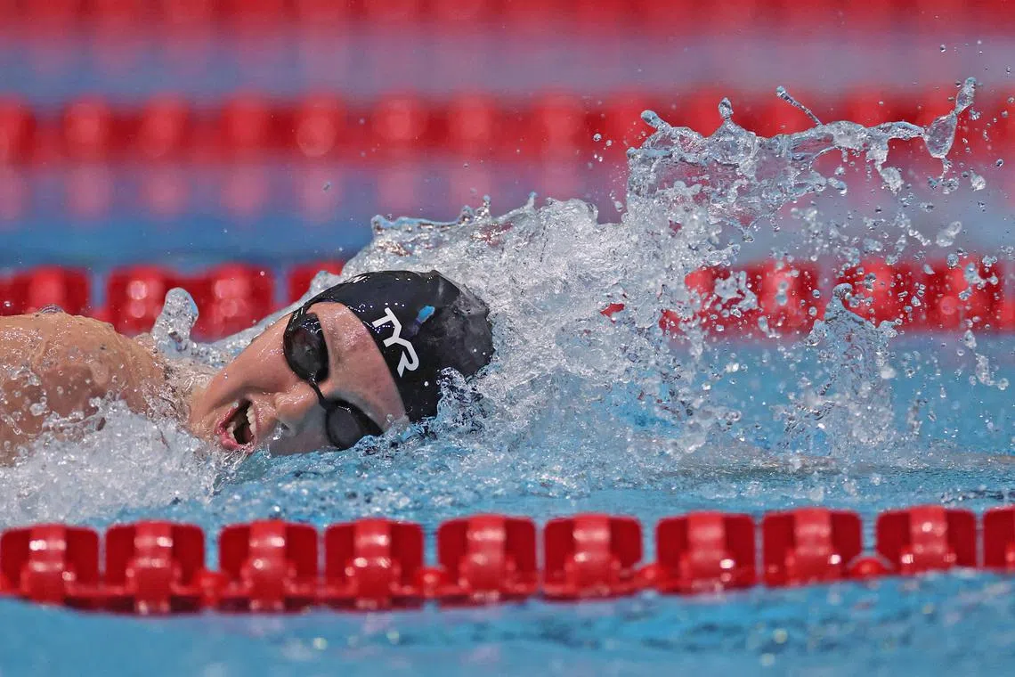 18-year-old Claire Weinstein was down to compete in the 400m freestyle but did not compete.