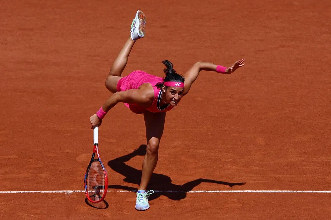 Russian Anna Blinkova needed nine match points to finally beat home hope Caroline Garcia (above) and reach the French Open third round on Wednesday. 