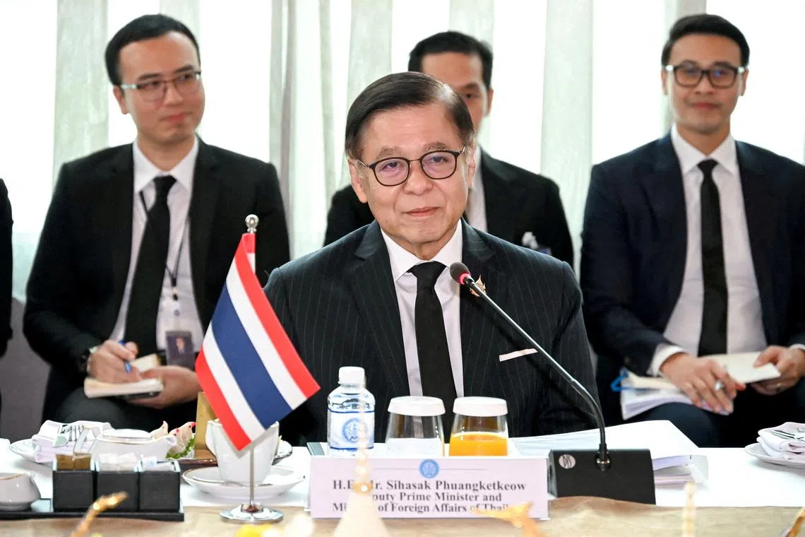 Thai Foreign Minister Sihasak Phuangketkeow said he was pushing to restore engagement with Myanmar’s leadership.