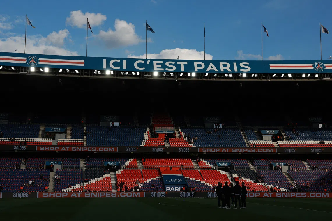 Soccer Football - Ligue 1 - Paris St Germain v Olympique Lyonnais - Parc des Princes, Paris, France - April 19, 2026 General view inside the stadium before the match REUTERS/Stephanie Lecocq
