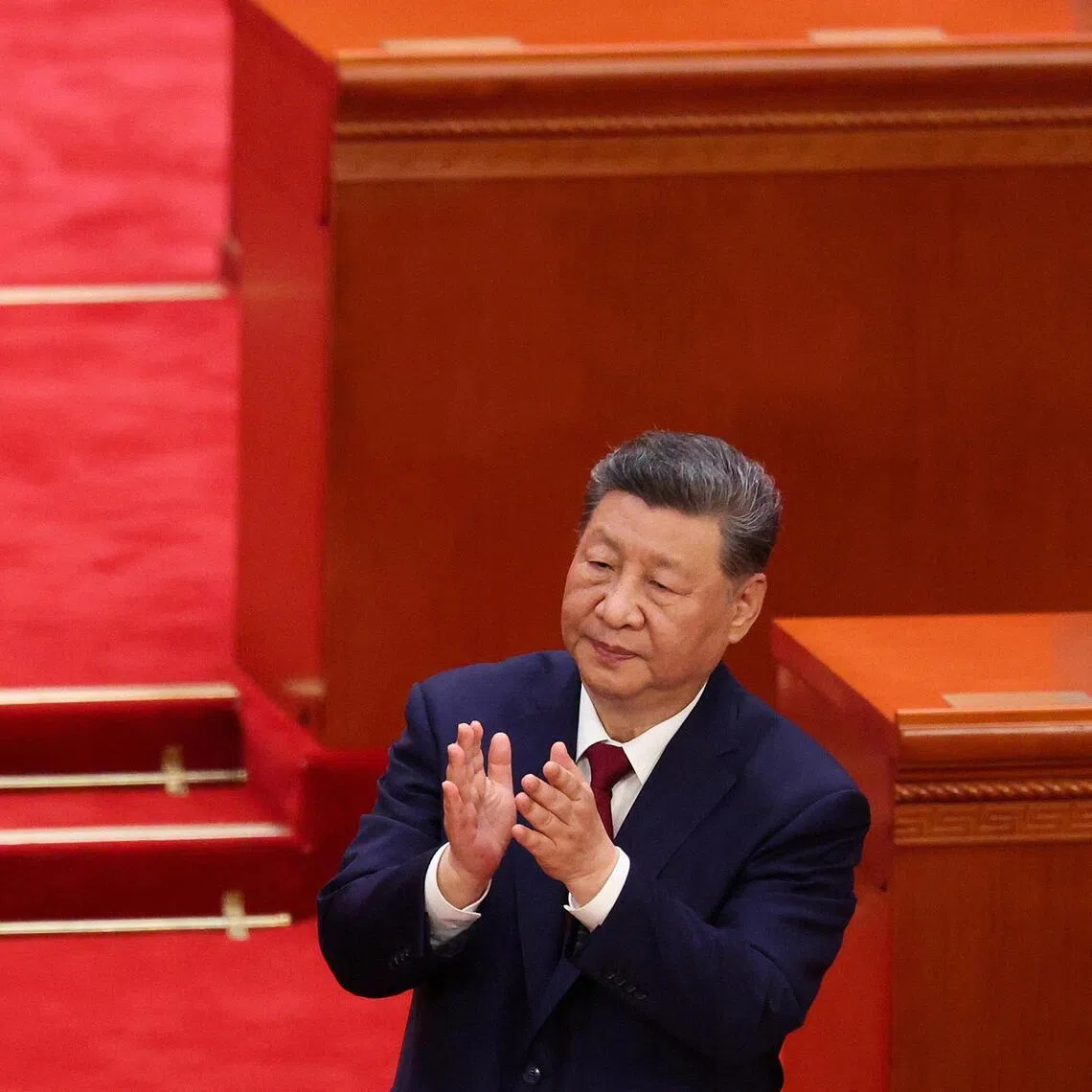Chinese President Xi Jinping during a ceremony marking the 105th anniversary of the founding of the Communist Party of China at the Great Hall of the People in Beijing, on July 1.