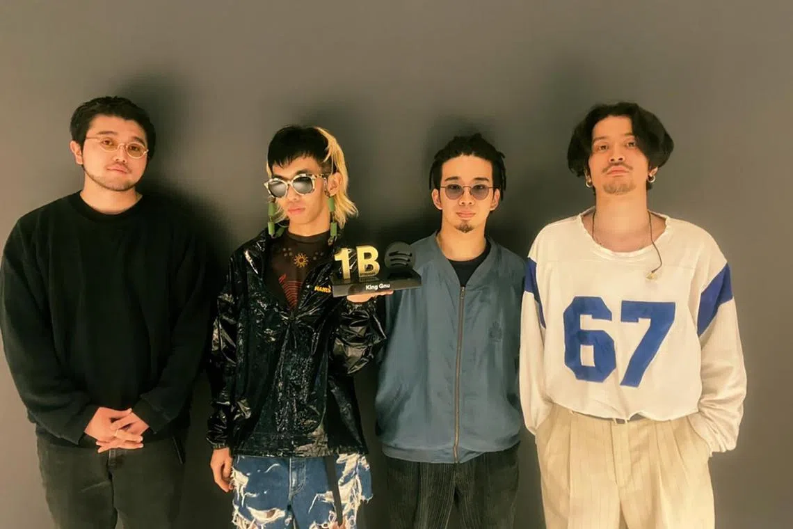 Japanese rock band King Gnu will hold their first concert in Singapore at The Star Theatre on April 10. 