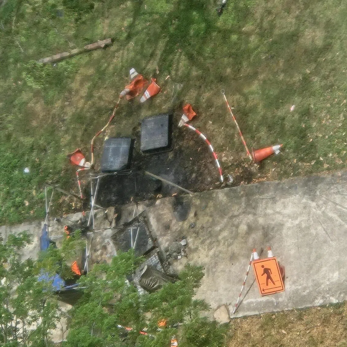 Two workers from Hong Hock Global were injured when a flash fire occurred in a sewer manhole in Tuas that morning.