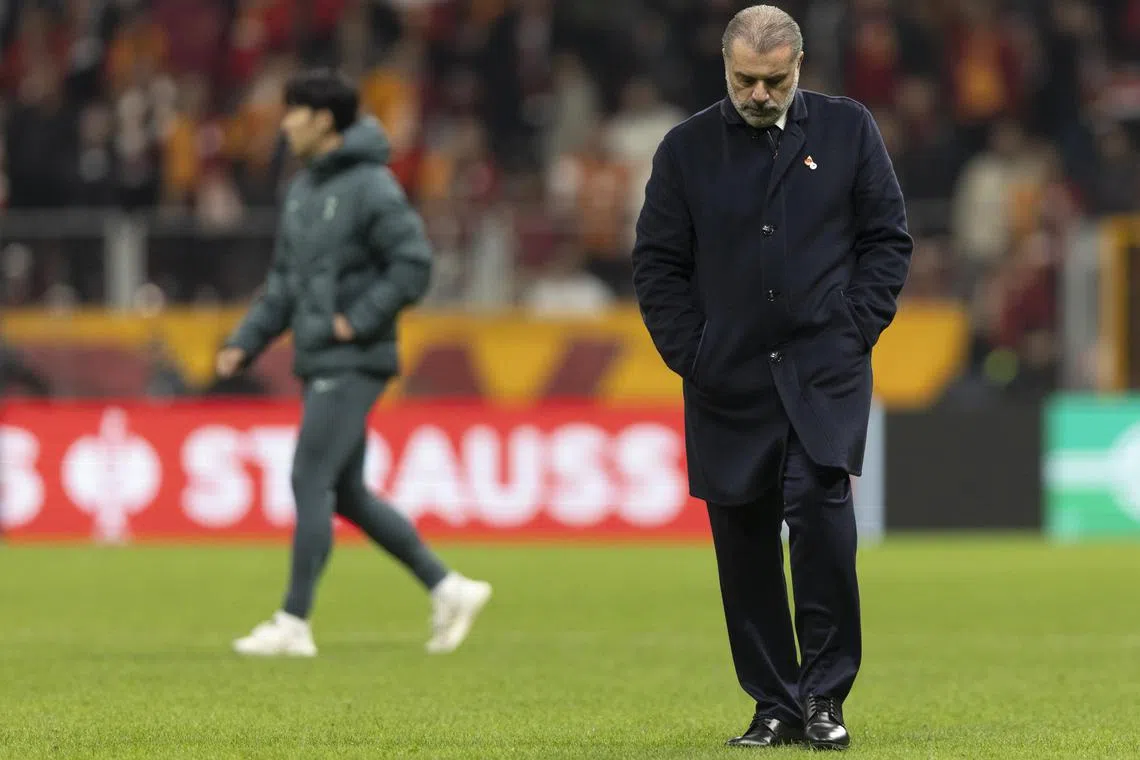 Tottenham manager Ange Postecoglou after losing to Galatasaray in the Europa League.