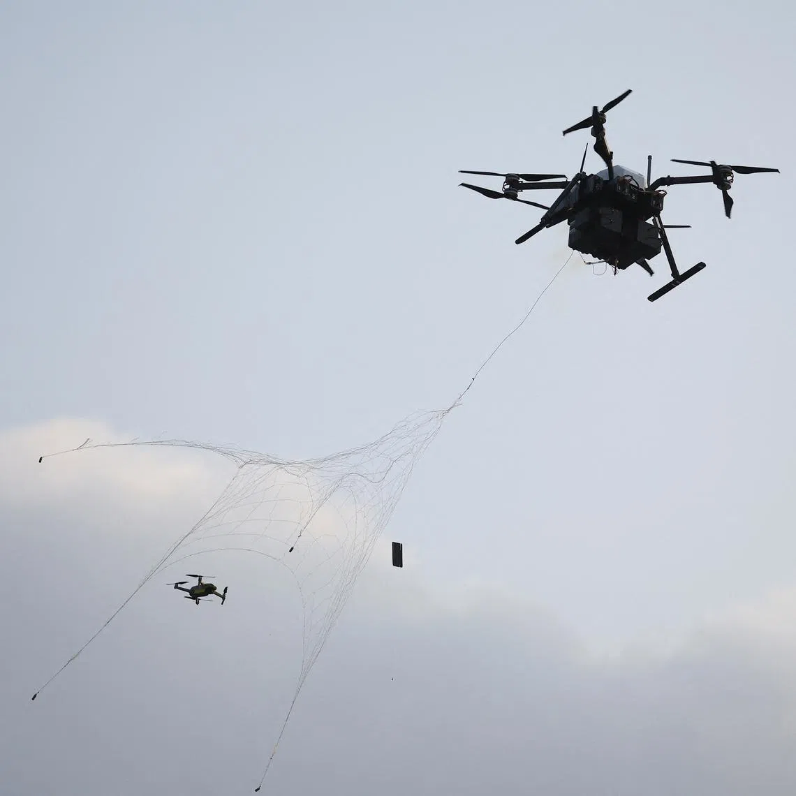 South Korea's drones take part in an anti-terror drill to prepare against drone attacks on October 27, 2022. 