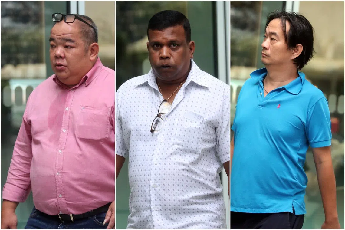 (From left) Teoh Sio Meng, Sundram Retnam and Tee Wei Chye were from different transportation-related firms.