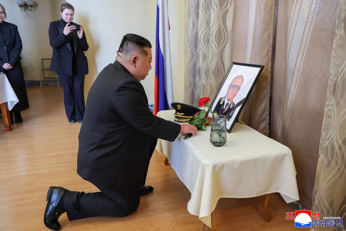 North Korea’s Kim visits Russian embassy to honour late ambassador